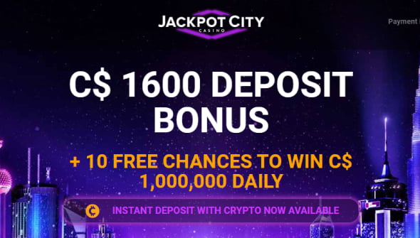 Jackpot City generous welcome bonus