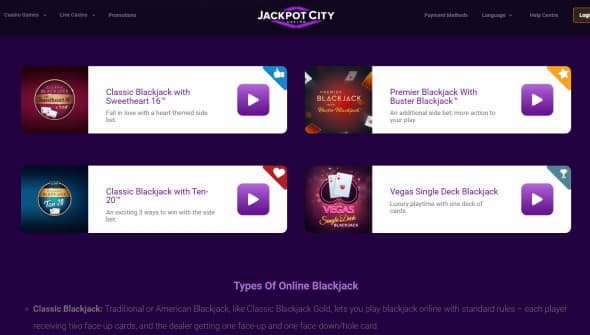 jackpotcity live game shows