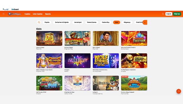 LeoVegas casino slots