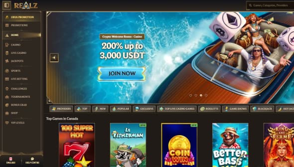 Realz casino site