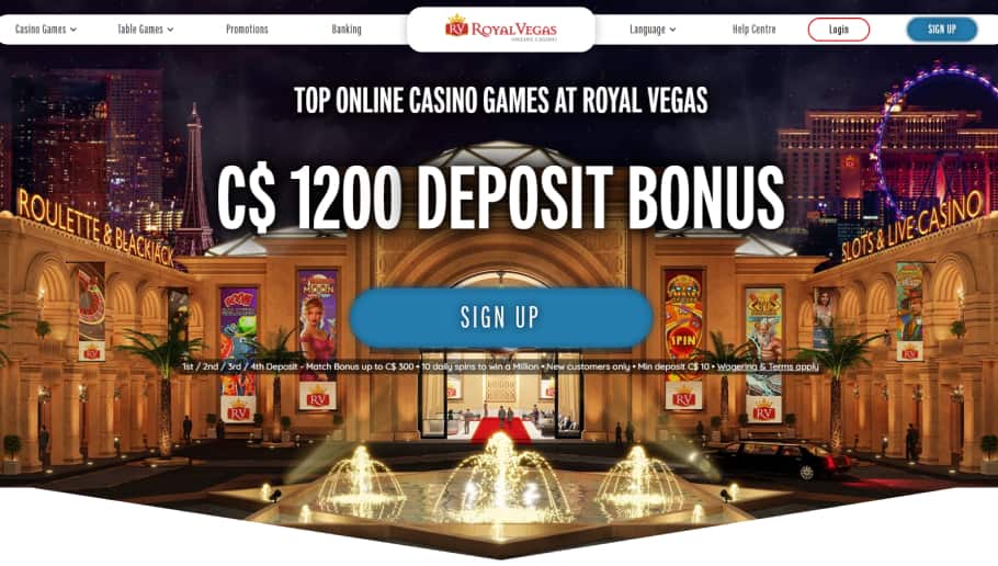 Royal Vegas Layout