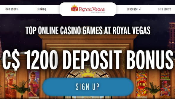 Royal Vegas casino match bonus